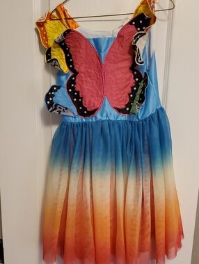 Taylor Multicolor Butterfly Costume Dress in Blue, Pink, Yellow, Orange